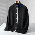 Magnus - Men's Ribbed-Collar Merino Wool Cardigan