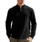 Mason - Men's Waffle Knit Quarter-Zip Sweatshirt 2