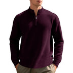 Mason - Men's Waffle Knit Quarter-Zip Sweatshirt 3