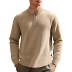Mason - Men's Waffle Knit Quarter-Zip Sweatshirt 4