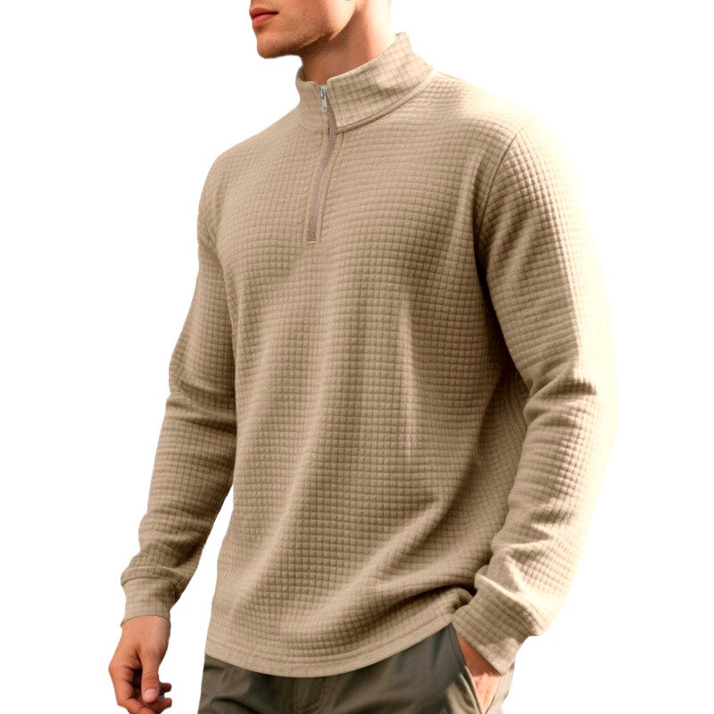Mason - Men's Waffle Knit Quarter-Zip Sweatshirt 6
