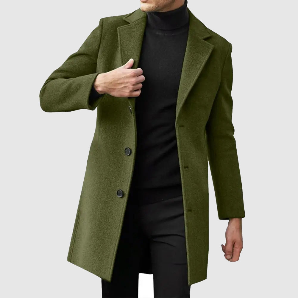Matthias - Men's Notch-Lapel Wool-Blend Coat