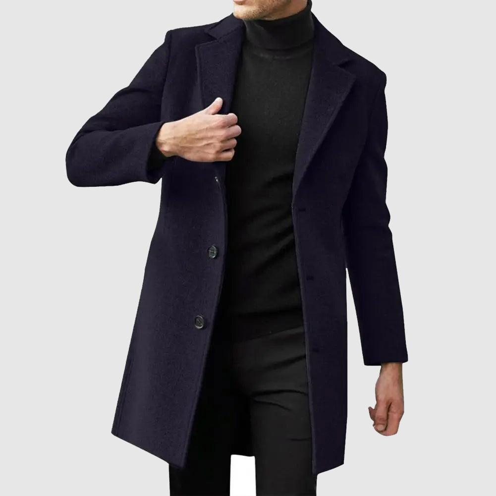 Matthias - Men's Notch-Lapel Wool-Blend Coat
