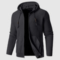 Matthias - Men's Textured Zip Hoodie with Kangaroo Pocket