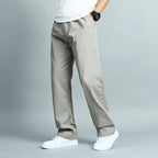 Michael - Men's Elastic Waist Straight Leg Trousers
