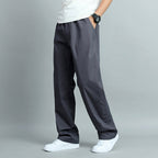 Michael - Men's Elastic Waist Straight Leg Trousers