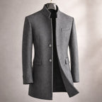Michael - Men's Tailored Overcoat with Stand Collar