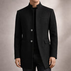 Michael - Men's Tailored Overcoat with Stand Collar