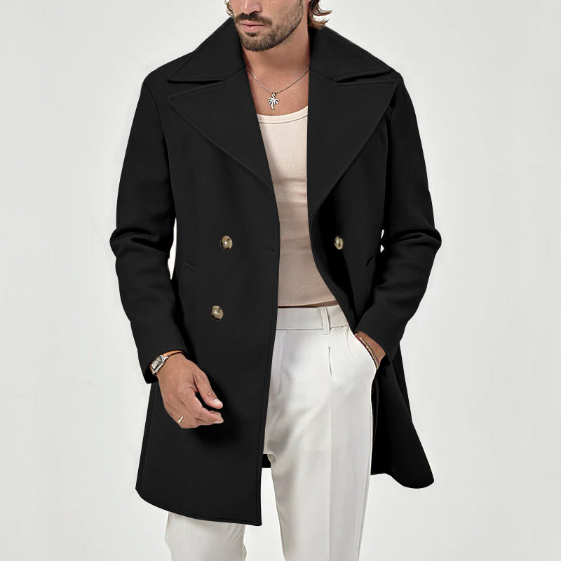 Nicolas - Men's Notch-Lapel Wool-Blend Overcoat