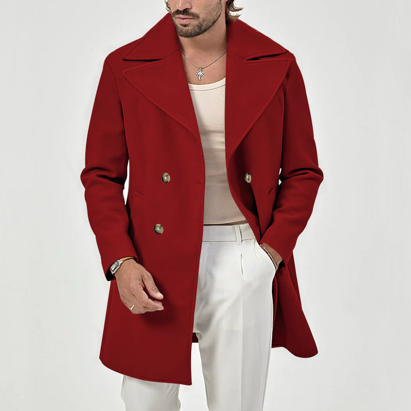 Nicolas - Men's Notch-Lapel Wool-Blend Overcoat