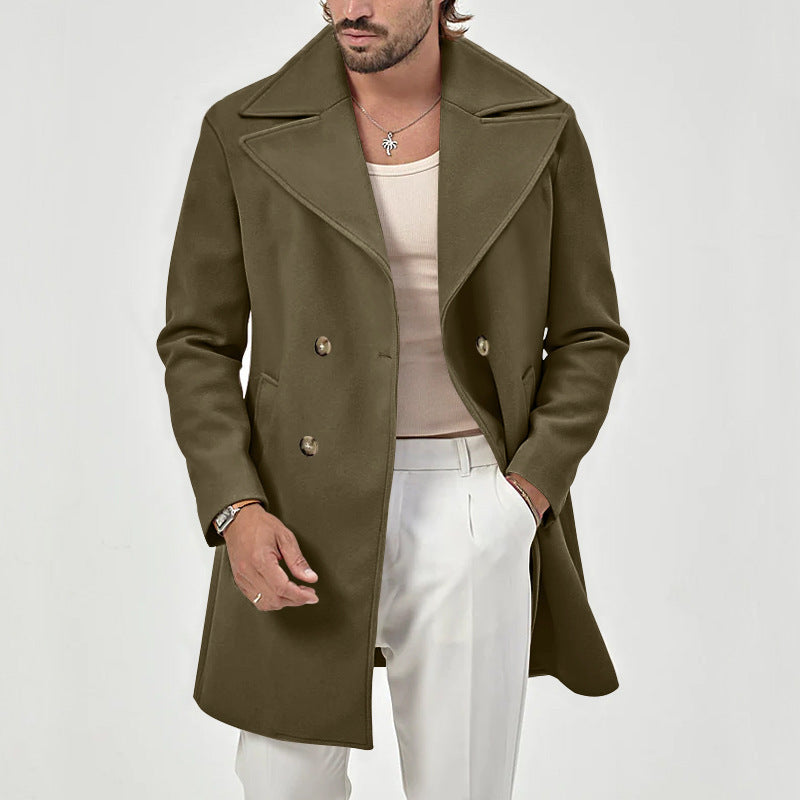 Nicolas - Men's Notch-Lapel Wool-Blend Overcoat