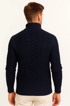 Nolan - Men's Cable-Knit Half-Zip Pullover