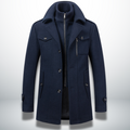 Orrin - Men's Wool-Blend Coat with Notch Lapels