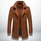 Orrin - Men's Wool-Blend Coat with Notch Lapels