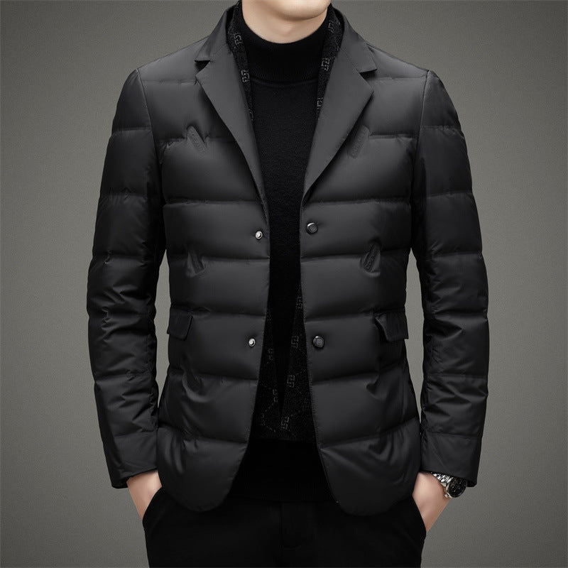 Orville - Men's Down-Insulated Blazer with Notch Lapels