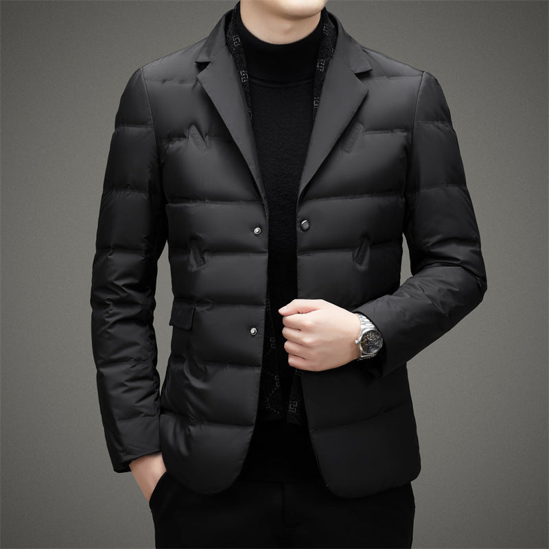 Orville - Men's Down-Insulated Blazer with Notch Lapels