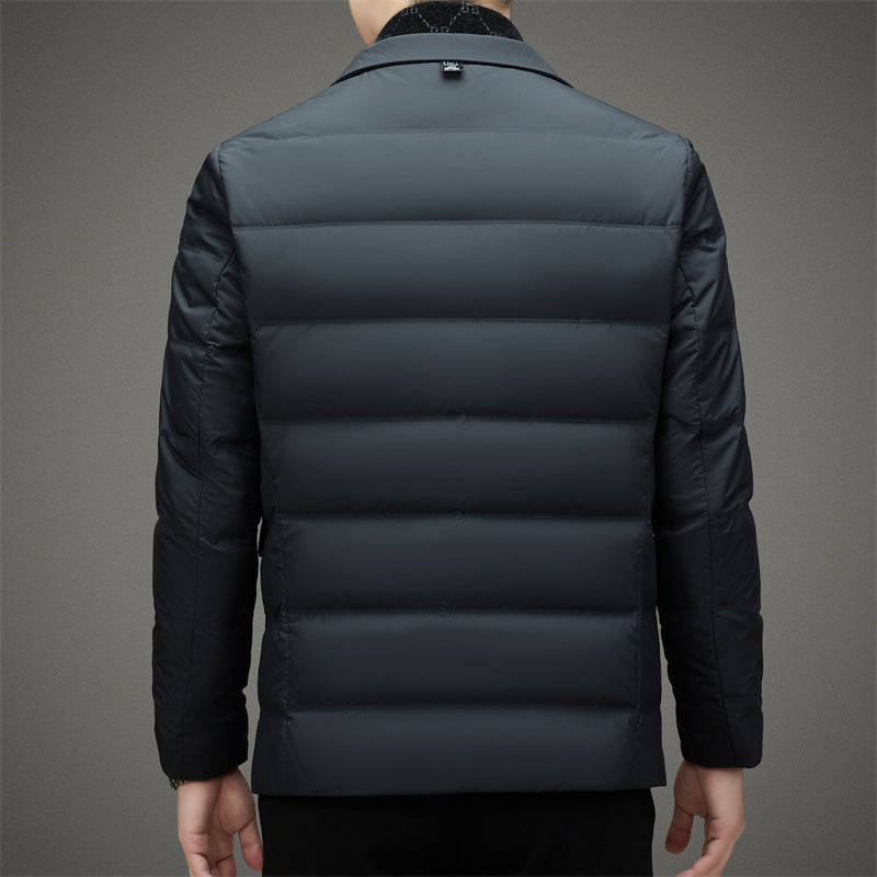 Orville - Men's Down-Insulated Blazer with Notch Lapels