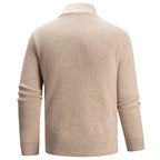 Orville - Men's Ribbed Knit Half-Zip Mock-Neck Sweater