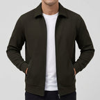 Parker - Men's Textured Bomber Jacket with Zip Front
