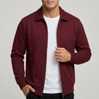 Parker - Men's Textured Bomber Jacket with Zip Front