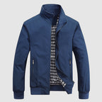 Robert - Men's Zip-Front Bomber Jacket with Ribbed Cuffs
