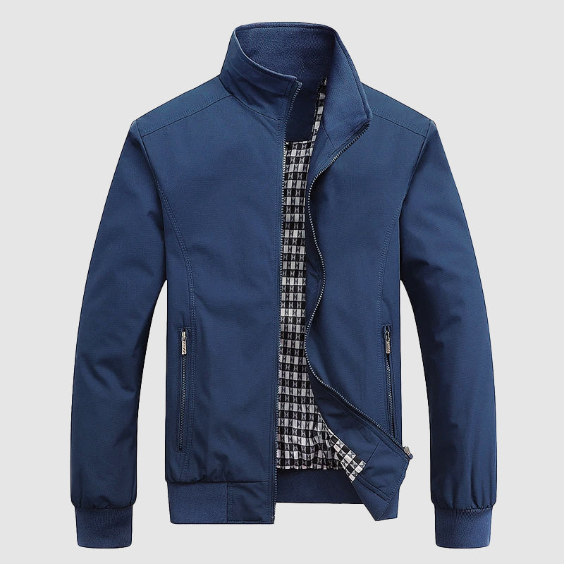 Robert - Men's Zip-Front Bomber Jacket with Ribbed Cuffs