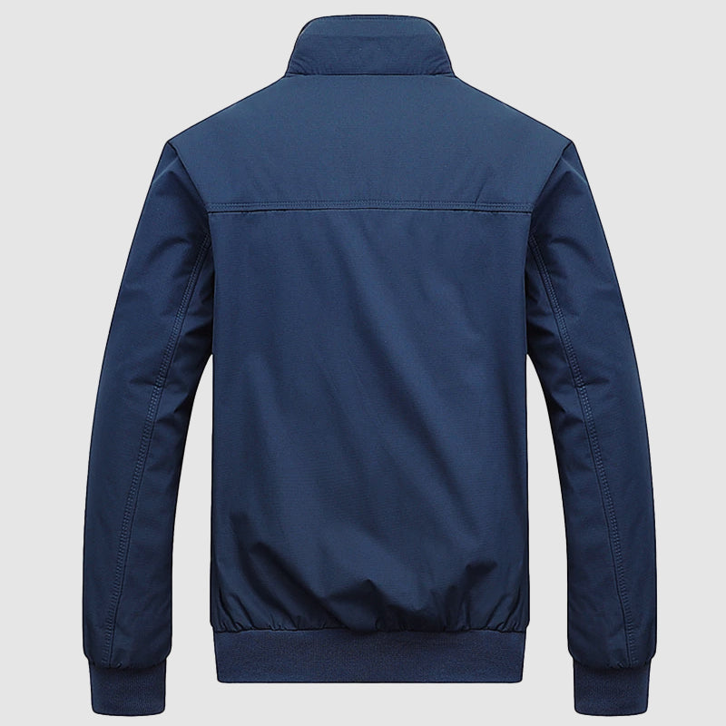 Robert - Men's Zip-Front Bomber Jacket with Ribbed Cuffs