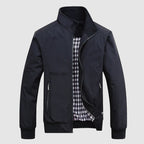 Robert - Men's Zip-Front Bomber Jacket with Ribbed Cuffs
