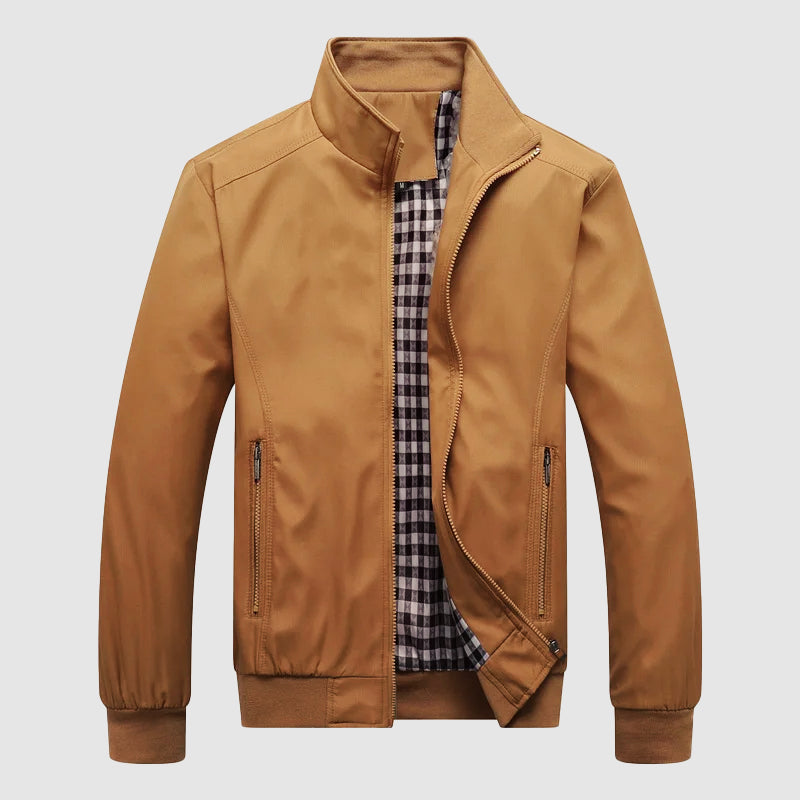 Robert - Men's Zip-Front Bomber Jacket with Ribbed Cuffs