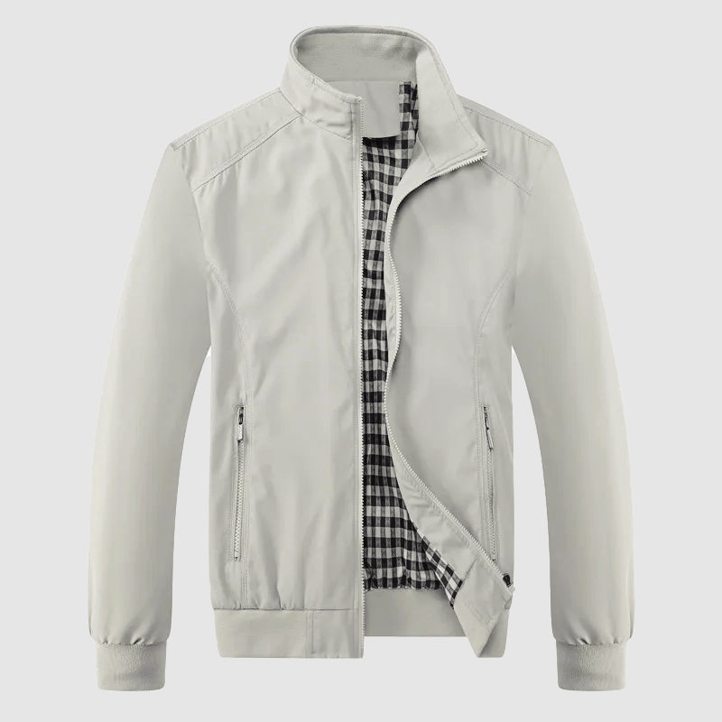Robert - Men's Zip-Front Bomber Jacket with Ribbed Cuffs