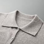 Rowan - Men's Button-Front Merino Wool Cardigan with Spread Collar