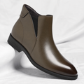 Rowell - Men's Leather Chelsea Boots with Elastic Side Panels