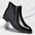 Rowell - Men's Leather Chelsea Boots with Elastic Side Panels