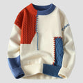 Rudy - Men's Patchwork Color-Block Textured Knit Sweater