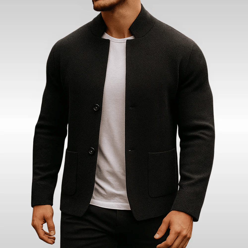 Ryder - Men's Button-Front Textured Knit Blazer