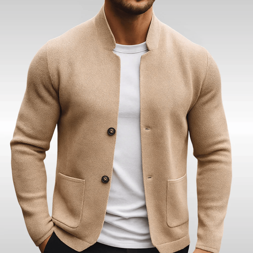 Ryder - Men's Button-Front Textured Knit Blazer