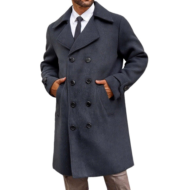 Scott - Men's Notch Lapel Double-Breasted Winter Coat 3