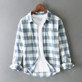 Sean - Men's Tailored Plaid Shirt with Button Closures