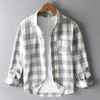 Sean - Men's Tailored Plaid Shirt with Button Closures