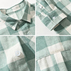 Sean - Men's Tailored Plaid Shirt with Button Closures