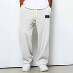 Shane - Men's Waffle Knit Wide-Leg Loose-Fit Pants 1