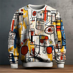 Shawn - Men's Geometric Print Crewneck Pullover