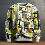 Shawn - Men's Geometric Print Crewneck Pullover
