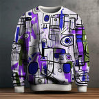 Shawn - Men's Geometric Print Crewneck Pullover