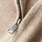 Silas - Men's Quarter-Zip Knit Sweater with Ribbed Cuffs