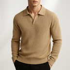 Teddy - Men's Ribbed Polo Pullover Knit