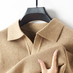Teddy - Men's Ribbed Polo Pullover Knit