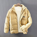 Tobias - Men's Corduroy Puffer Jacket with Stand Collar