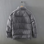 Tobias - Men's Corduroy Puffer Jacket with Stand Collar
