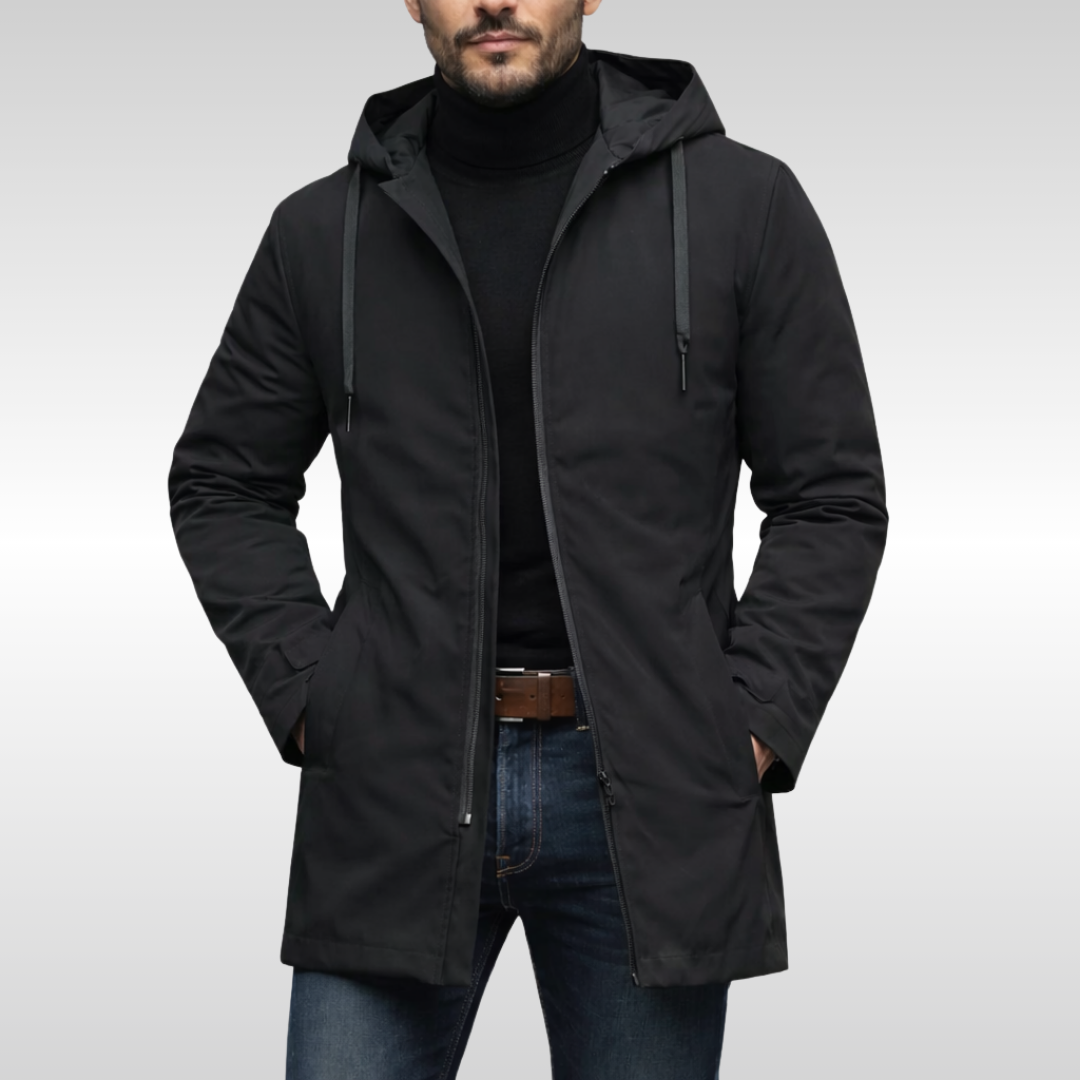 Tobias - Men's Insulated Parka with Quilted Lining and Drawstring Hood